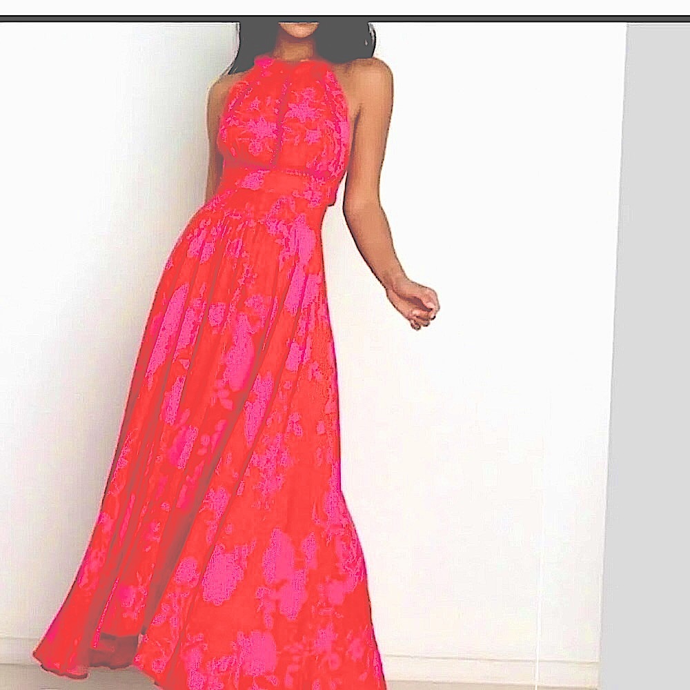 Anthropology Abel Charlotte tie back maxi gown size M